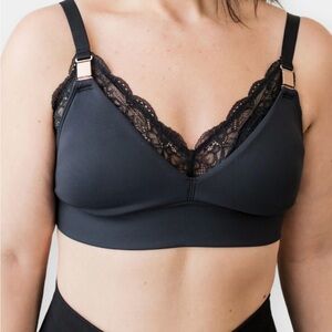 Davin & Adley Ella Maternity & Nursing Lace Bralette, size medium